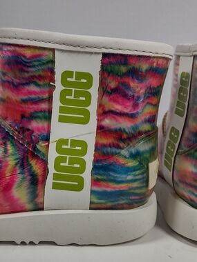 UGG Kids' Rainbow Faux-Fur Classic Boot